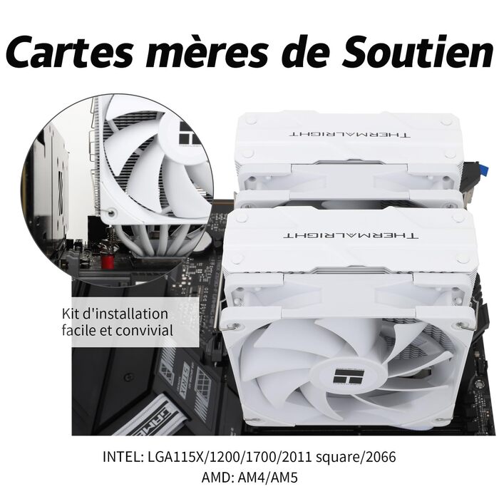 Кулер для процесора Thermalright Peerless Assassin 120 (PA 120 White) — 6 теплових трубок, 2 вентилятори 120мм PWM TL-C12, AGHP, для AMD AM4/AM5, Intel 1700/1200/115x/2011, білий