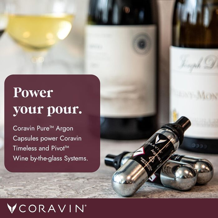 Coravin Timeless Three+ Wine Preservation System | Easy to Use & Protects Wine from Oxidation for 2+ Years | Includes 2 Pure Argon Gas Capsules, Black