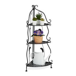 Relaxdays Metal Corner Shelf with 3 Tiers