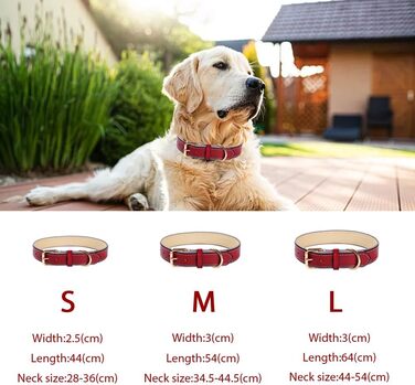 Відбиваючий поводок для собак, регульований, м'який, для малих, середніх та великих собак (довжина 46-56 см), червоний, S