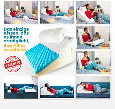 Подушка-валик Ritalia® з роликом для шиї, розмір 60x60x30 см. Підтримка спини, колін, ніг, для дивану та крісла. X-Large