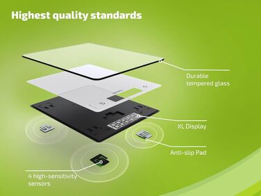 Кухонні ваги Soehnle Page Comfort 300 slim, цифрові, срібні, до 10 кг, точність 1 г, сенсорне управління, з батарейками, ультратонкий дизайн