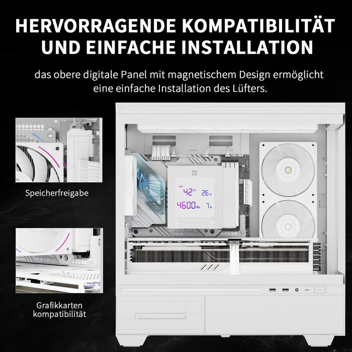 Кулер для процесора Thermalright Phantom Spirit 120 EVO (White), 7 теплових трубок, 2 PWM вентилятори, 2150 RPM, сумісність з AMD AM4/AM5 та Intel LGA 115X/1200/1700/1851/20XX