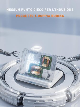 Бездротовий зарядний пристрій TigraTigro 15W Qi, складна конструкція, швидка зарядка для iPhone 16/15/14/13/12, Samsung Galaxy, Google Pixel, тримач для навушників, компактний, срібний (W820)