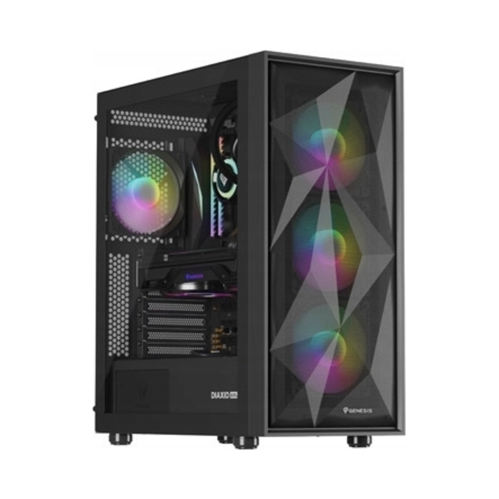 Корпус для комп'ютера Genesis Diaxid 605 ARGB Midi Tower ATX, вікно, чорний