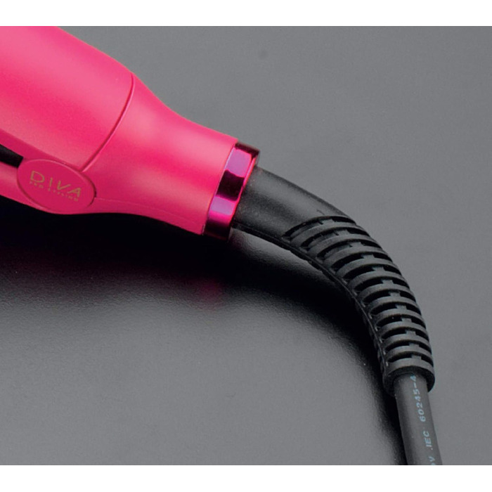 Diva Pro Styling Digital Flat Iron - Ceramic Plates - Auto Shutoff - 3m Cord (Magenta)