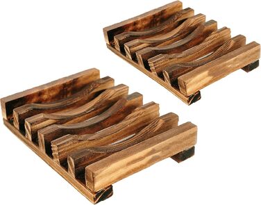 Набір мильниць з бамбука WeddHuis - 2 шт., ручної роботи, для ванної кімнати