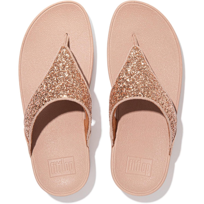 Шльопанці жіночі FitFlop Lulu Glitter рожево-золотисті, з підтримкою стопи 40 EU
