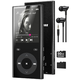 MP3 плеєр з Bluetooth 5.3 та динаміком, 90 ГБ пам'яті, 2.4