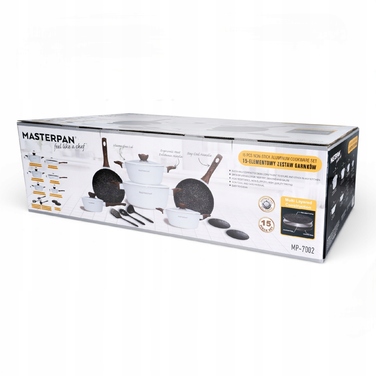 Набір скляного посуду Masterpan, 15 предметів