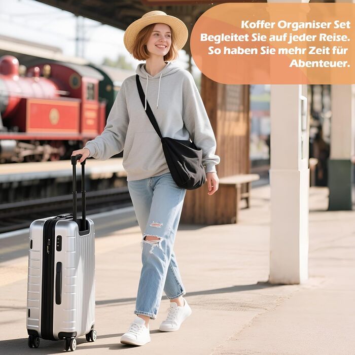 Набори для організації багажу VnioLife: 8 шт. Компресійні куби для подорожей, сумки-органайзери для валізи, рюкзака (Блакитний)