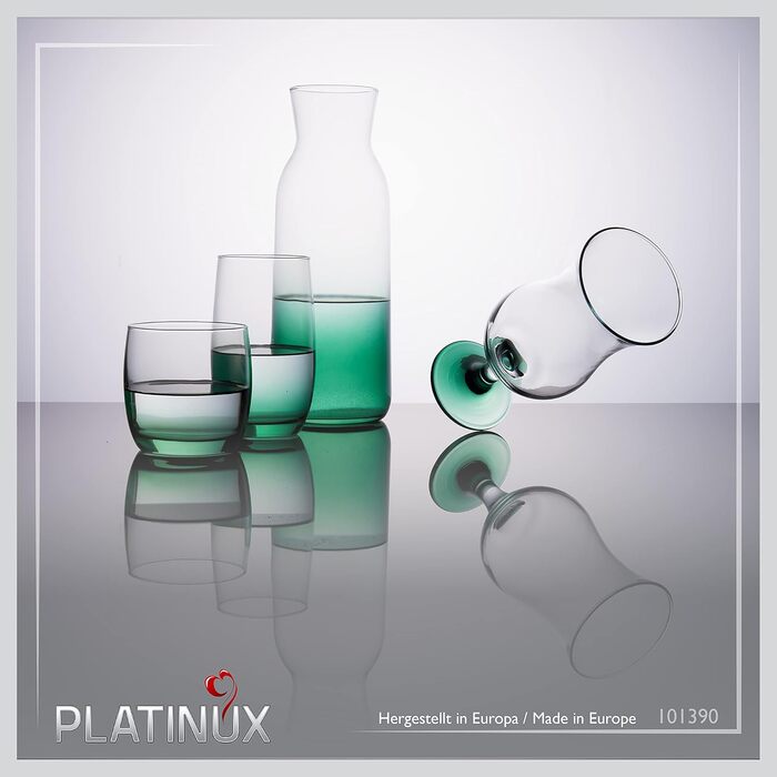 Бокали для коктейлів PLATINUX Ombre 400 мл (набір 6 шт.) скляні, зелені, для вечірок та коктейлів