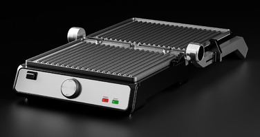 Електричний контактний гриль Götze & Jensen GL601X, сріблястий/сірий, 2200 Вт