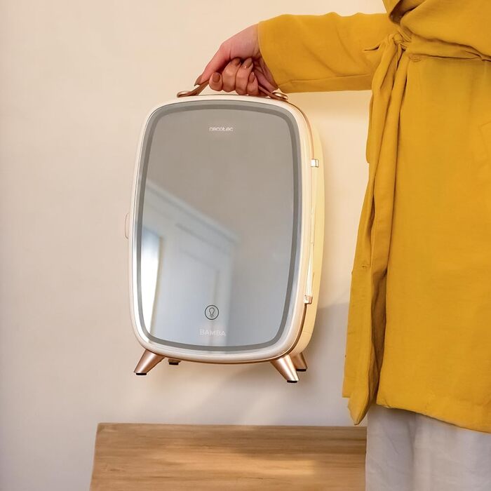 Міні-холодильник для косметики Cecotec Bamba CoolingBeauty 6000 з дзеркалом, 6л, білий