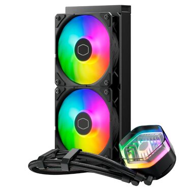 Cooler Master MasterLiquid 360 Stealth: Світлодіодна СРU-Водяна Система Охолодження - AIO (300W), Подвійна помпа, 120мм вентилятори Mobius, LGA1851/1700/AM5/AM4, RGB