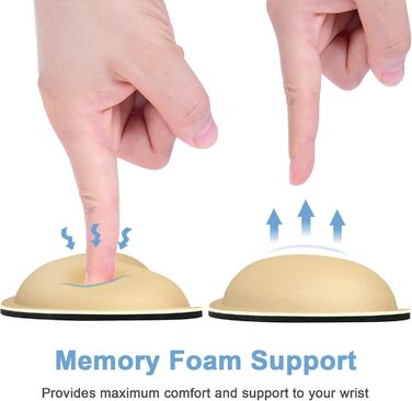 Підставка для зап'ястя Dapesuom - М'яка підставка для клавіатури з memory foam для офісу та дому. Захист від болю в зап'ясті