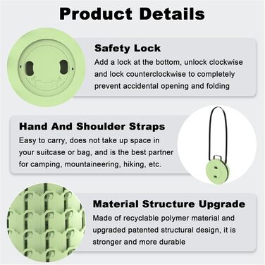 Складний туристичний стільчик-трансформер з карабіном, 280 кг, 26x26x46 см