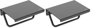Тримач для туалетного паперу Ideal Standard Alu+ з кришкою, 100% перецьований алюміній, приховане кріплення, Silk Black, 95x114x150 мм (набір 2 шт)