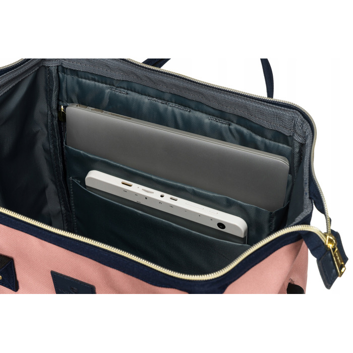Міський рюкзак Peterson PTN ALFA NAVY+PINK, рожевий