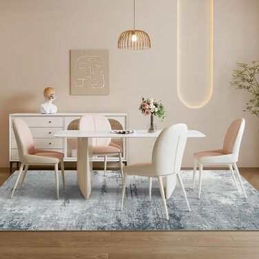 Килим Guchuang для вітальні 160x230 см, сірозелений, вінтажний, короткий ворс, м'який, антик ковролін, праний, не ковзає, для спальні, 160x230 см
