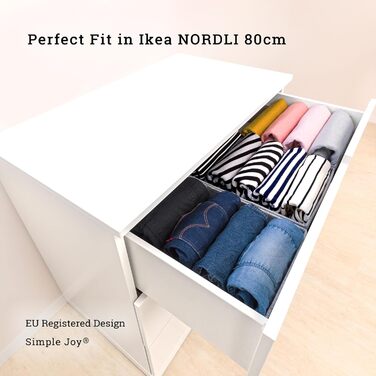 For IKEA dresser; THE ORIGINAL; perfectly fitting; Stable base; Drawer organization system for baby supplies, children's clothing, socks, underwear; 5-piece set (NORDLI Box)