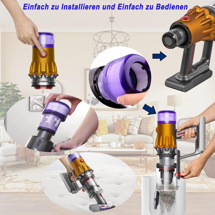 Електрична насадка для миття підлоги Dyson V11, V10, V8, V7, V15, V12 - з баком та 6 змінними серветками