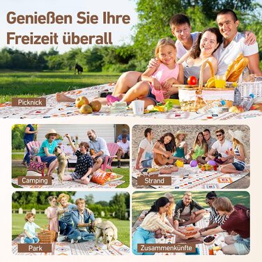 Водонепроникний плед для пікніка Boho 200x200 см, XXL великий плед для пляжу, кемпінгу, подорожей. Плед з бавовни, пісконепроникний, легко миється, складається. Ідеально для пікніка, пляжу, відпочинку на природі.