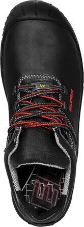 Робочі черевики ELTEN Renzo Low ESD S3, шкіряні, з металевим носком, легкі, міцні, 41 EU, чорні (для жінок та чоловіків)