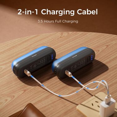 OCOOPA Грілки для рук 5200mAh, 2 шт. - Магнітні, Електричні, Перезаряджувані. Ідеально для кемпінгу та подарунків