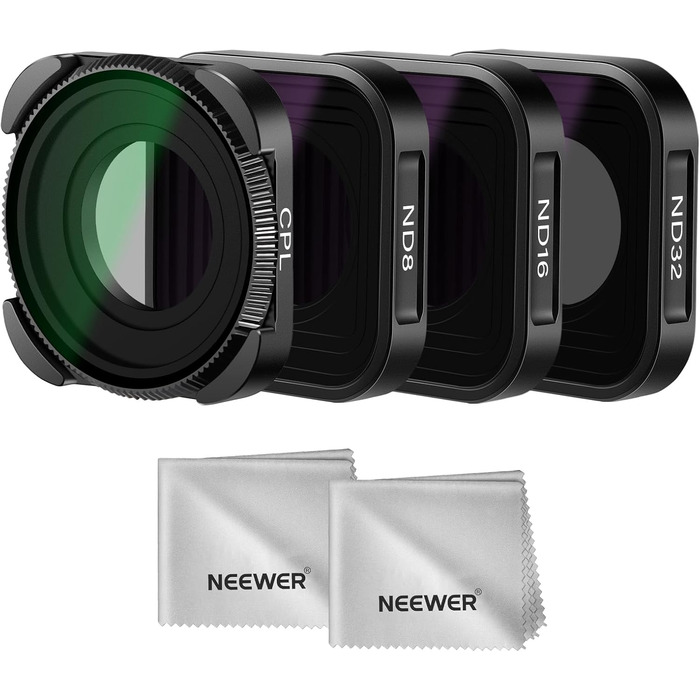 Набір фільтрів ND NEEWER з 15x лупою, 4 шт. (ND8, ND16, ND32, CPL) + макрооб'єктив для GoPro Hero 13/12/11/10/9