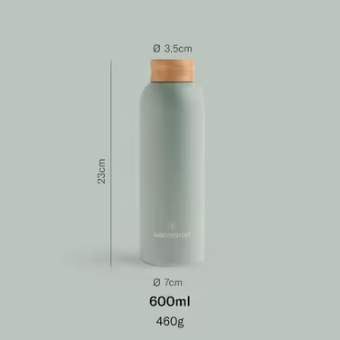 Термос-бутилка waterdrop® 600 мл з нержавіючої сталі, ізольована, герметична, подвійні стінки, зберігає холод 24 год, тепло 12 год, підходить для газованих напоїв, ударостійка