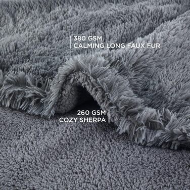 Водонепроникний коврик для собак BEDSURE 100x120 см - м'який, плюшевий, для великих собак та котів, сірий