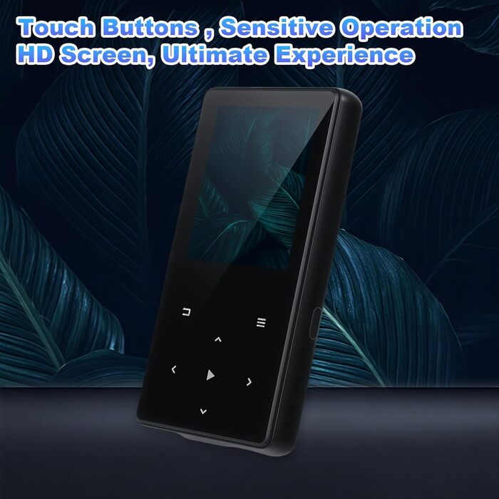 MP3-плеєр 128GB з Bluetooth, портативний музичний плеєр з динаміком, 2.4' Full Touch Screen, HiFi звук, FM радіо, записувач, навушники в комплекті, для спорту