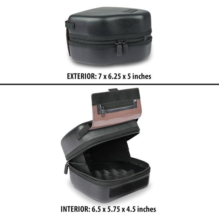 Чохол для DSLR камери USA Gear з жорстким корпусом, захистом Eva, швидким доступом, м'яким інтер'єром та гумовим руків'ям (колір коричневий, веганська шкіра)