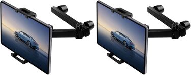 Утримувач для планшета в авто Romon, кріплення на підголівник, універсальний, 360° обертання, для телефонів та планшетів 4.7-13' (2 шт.)