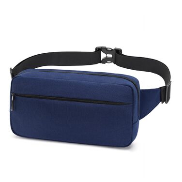 Поясна сумка на пояс для чоловіків та жінок, велика місткість, водонепроникна, з регульованим ремінцем, для занять спортом, подорожей та повсякденного використання (Темно-синій)