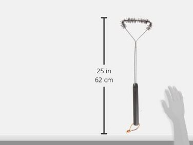 Weber 6493 3-Sided Grill Brush with Stainless Steel Bristles, Black, 53 cm