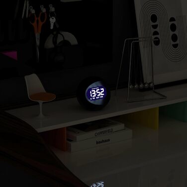 NEWGATE® Digital Centre of the Earth Clock (Black with black LCD display) Black With Black Lcd Display