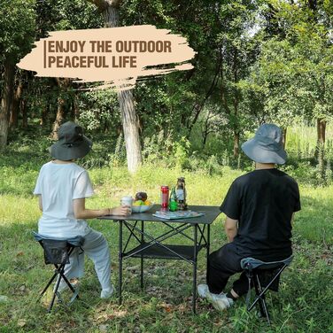 REDCAMP 2 шт. складані туристичні стільці-штатив, 56 см, чорний та сірий