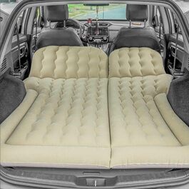 Автоматизована повітряна матрац для автомобіля Awolsrgiop 170x120 см для подорожей, кемпінгу та відпочинку на природі з насосом та 2 подушками (бежевий)
