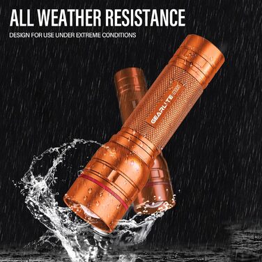 Ліхтар налобний LED Gearlite, 000 люмен, 3 режими, Zoom, IP65, водонепроникний, для кемпінгу та активного відпочинку (Помаранчевий)