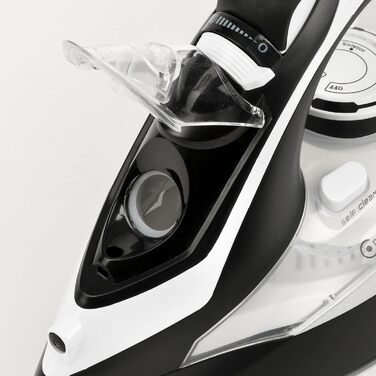 Праска відпарювач Ferrari Ermes G40021: 2500 Вт, керамічна підошва, 340 cc, 150 г/хв, самоочищення, захист від накипу та протікання, 51 мікроотвір, білий/чорний/сірий