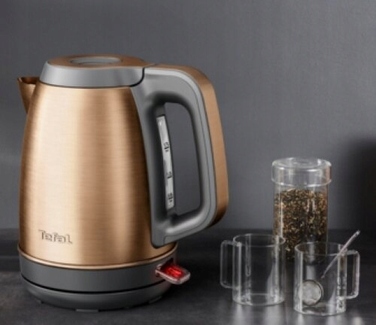 Електричний чайник Tefal KI280G10, 2400 Вт, 1,7 л, жовтий/золотистий