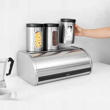 Хлібниця Brabantia цільна, біла, сталь