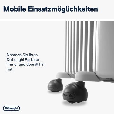 Радіатор De'Longhi Radia-S TRRS0920 – 1500 Вт, регулювання температури, захист від замерзання (7 елементів)