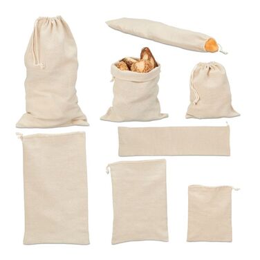 Relaxdays 8-piece bread bag set