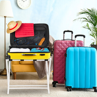 Relaxdays Folding Suit Stand - Wood