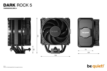 Кулер для процесора be quiet! Dark Rock 5 BK035, 120 мм
