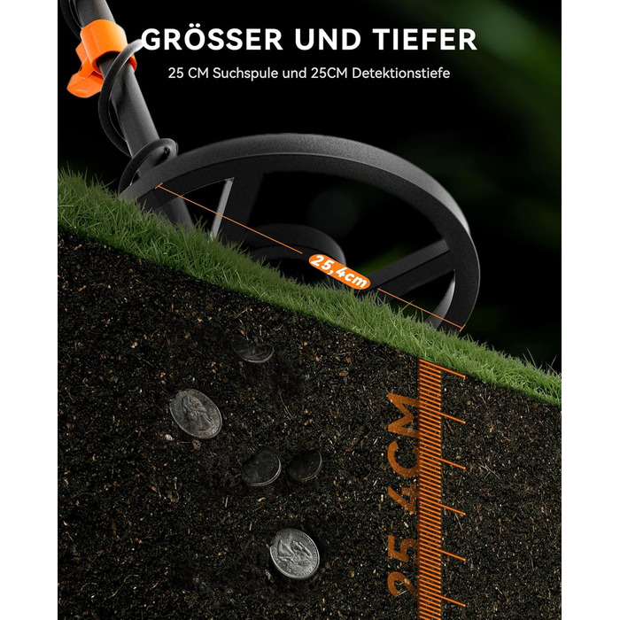 Металодетектор SUNPOW для дорослих та дітей, LCD-дисплей, водонепроникний IP68, антиінтерференційний, професійний, легкий