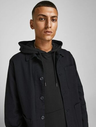 Чоловіча толстовка-худі Jack & Jones JJ Basic Logo Sweat Hood Noos чорна